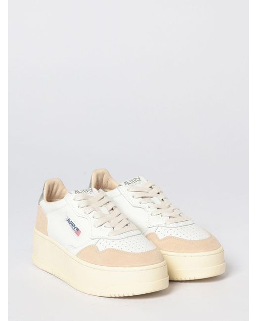 Autry Natural Medalist Platform Low Leather Sneakers