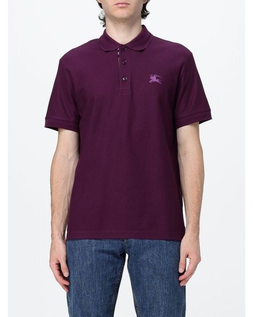 Burberry Purple Polo Shirt for men