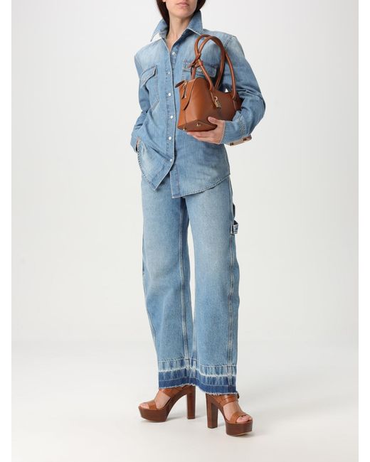 Stella McCartney Blue Carpenter Jeans Distressed Hem