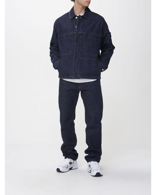 Stone Island Blue Five Pocket Jeans for men