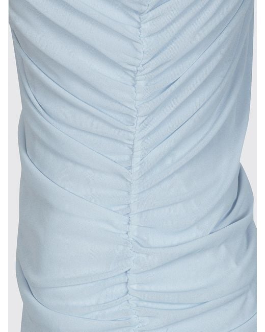 ROTATE BIRGER CHRISTENSEN Blue One-Shoulder Recycled Jersey Dress