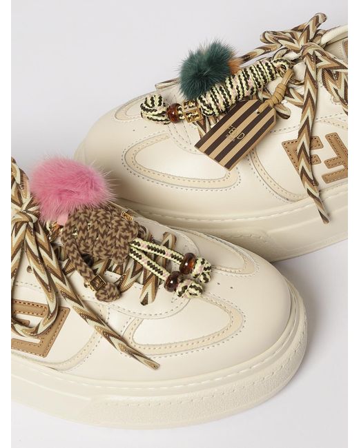 Baskets ' Match' Fendi en coloris Natural