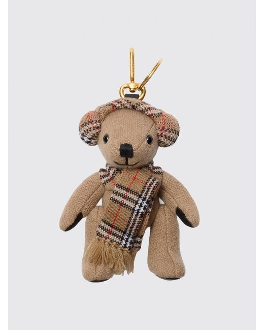 Burberry White Thomas Wool Keyring
