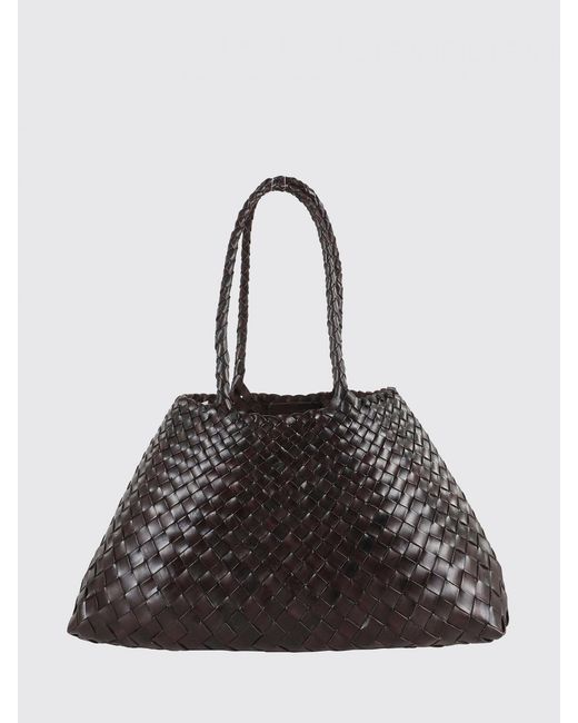 Dragon Diffusion Brown Santa Croce Big Woven Leather Bag