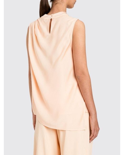 Twinset Natural Draped Viscose Top