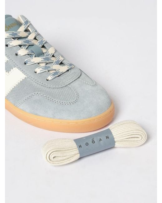 Hogan Blue Cool Embossed Suede Sneakers