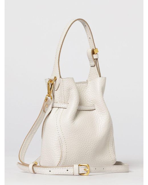 Gianni Chiarini White Sienna Hammered Leather Bag