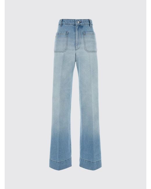 Victoria Beckham Blue Denim Straight Jeans