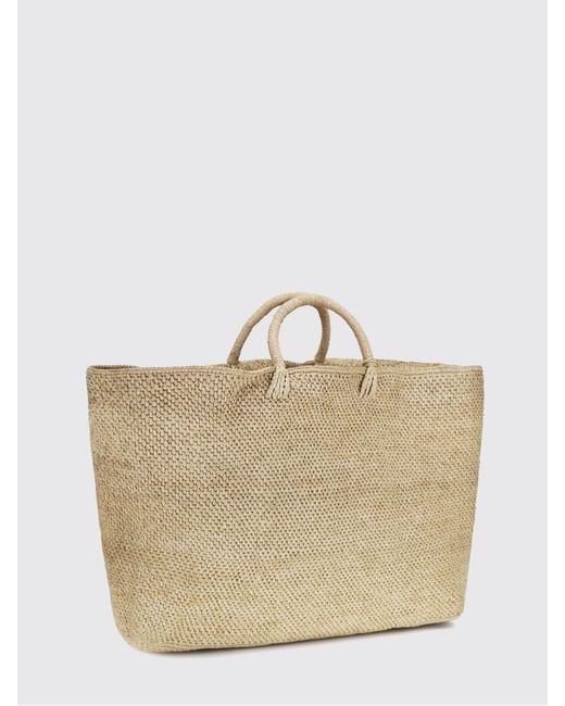 Manebí Natural Saona Crochet Raffia Tote Bag With Double Handle