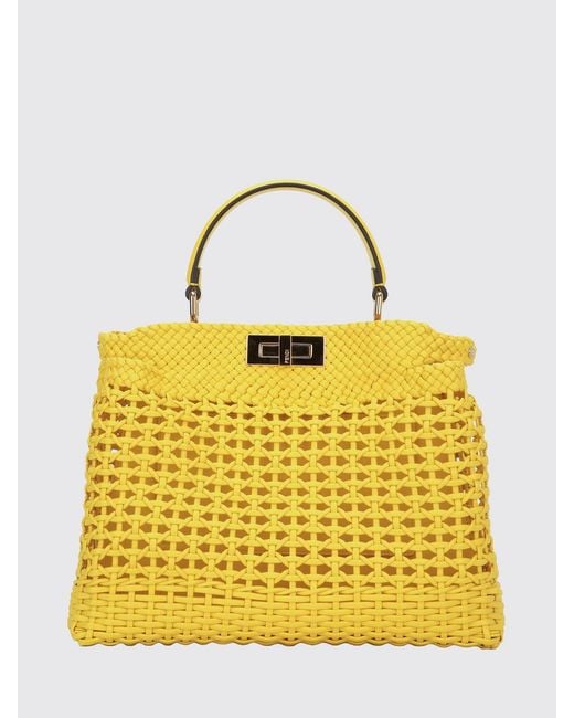 Fendi Yellow Medium Peekaboo Bag