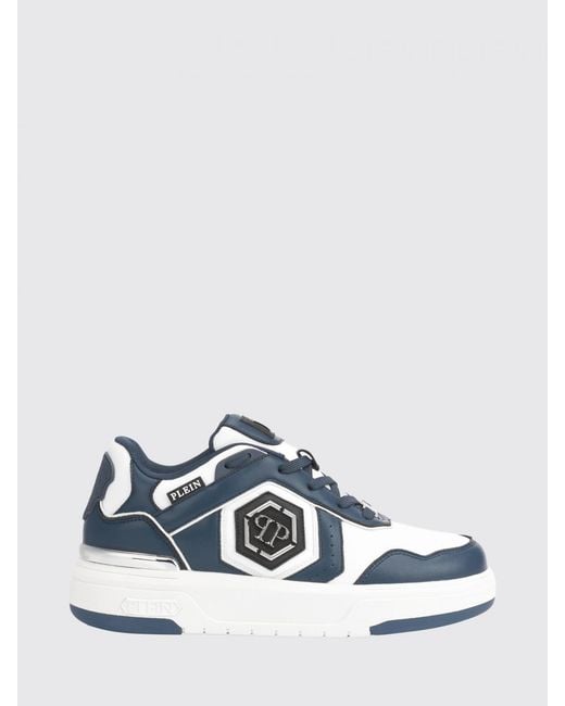 Philipp Plein White Runner Hexagon Predator Lace-Up Sneakers for men