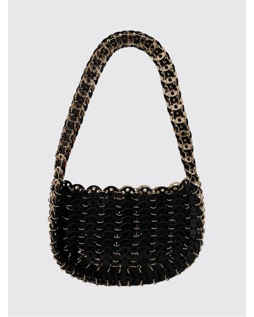 Rabanne Black Moon Flip Reversible Leather Bag