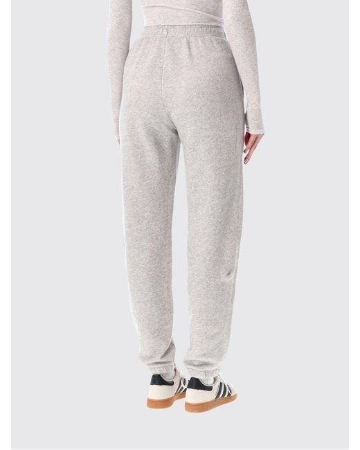 American Vintage White High-Waisted Linen And Cotton Track Trousers