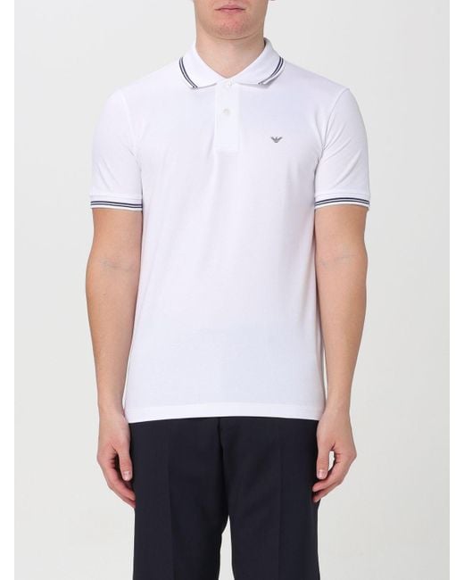 Emporio Armani White Polo Shirt for men