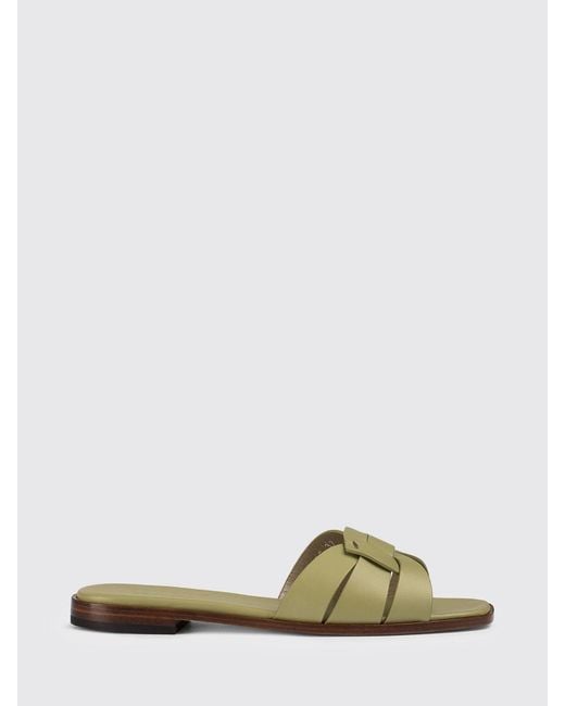 Doucal's Green Leather Mules