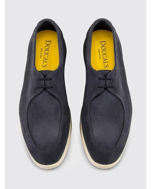 Doucal's White Suede Derby for men