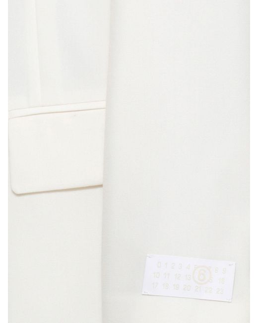 MM6 by Maison Margiela White Double-Breasted Blazer