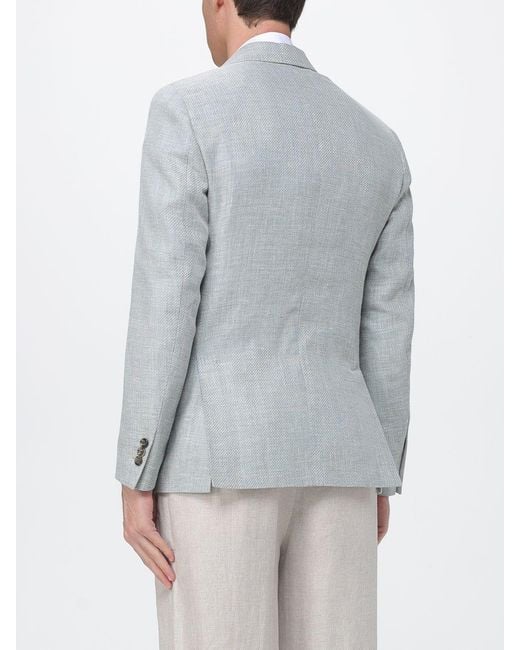 Lardini Gray Wool And Linen Blazer for men