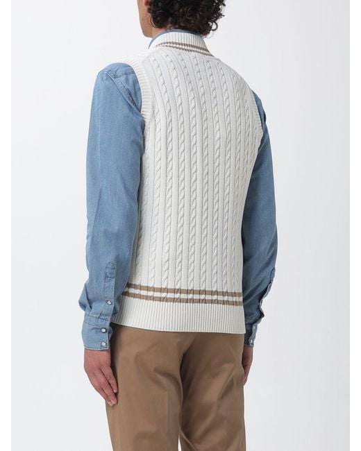 Drumohr Blue Knitted Vest for men