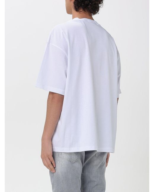Just Cavalli White Cotton T-Shirt With Logo for men