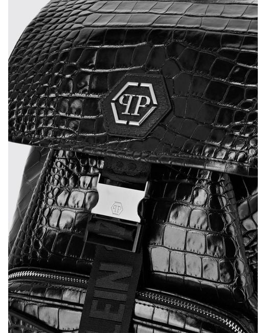 Philipp Plein Black Backpack for men