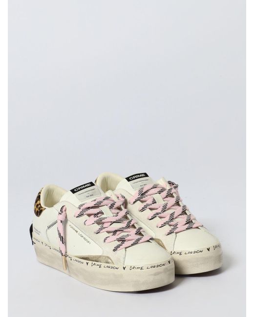Crime London White Sneakers Damen