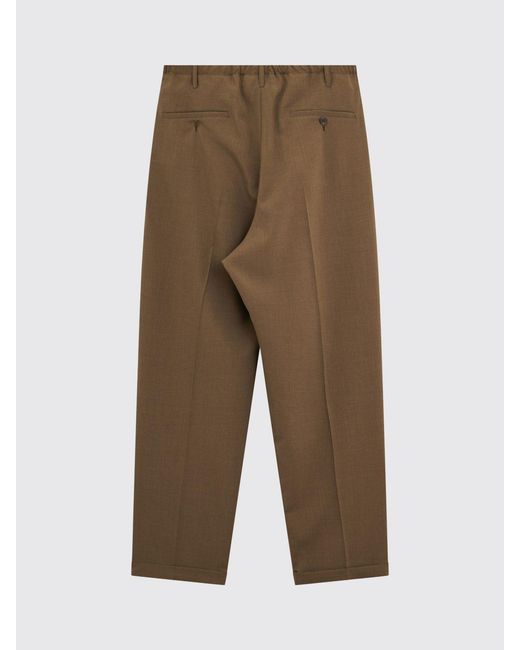 Magliano Brown Cotton Twill Slim Fit Trousers for men