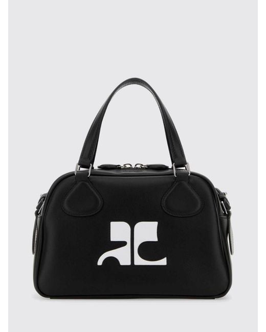 Courreges Black CourrÈ Ges Reedition Leather Bag