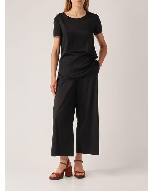 Max Mara Black Silk Blouse