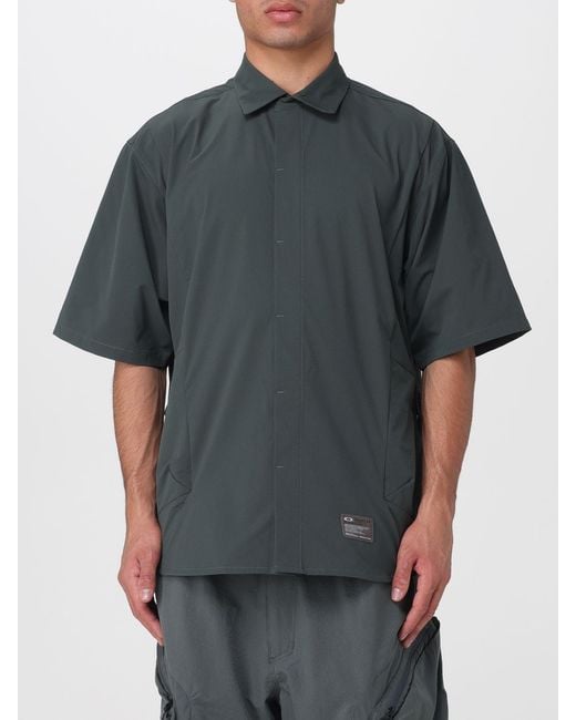 Oakley Gray Short-Sleeve Bowling Shirt for men