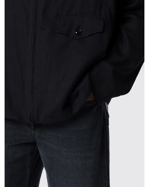 Our Legacy Black Relaxed Fit Nylon Shirt Jacket With Zip Closure for men
