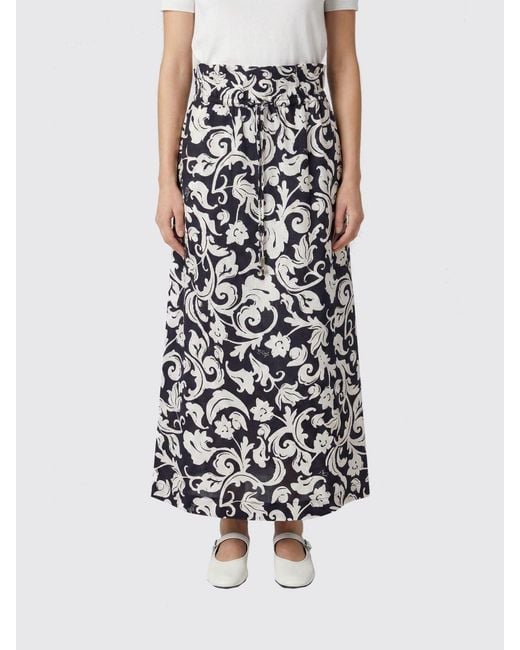 Liu Jo White Printed Cotton Skirt