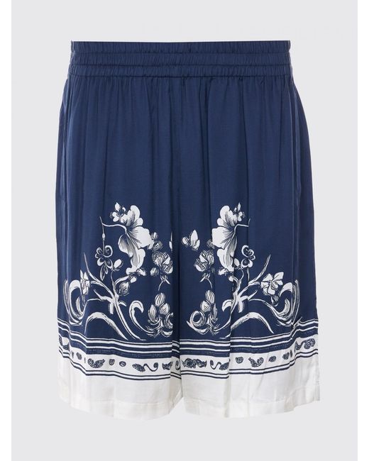 Ih Nom Uh Nit Blue Printed Viscose Shorts for men