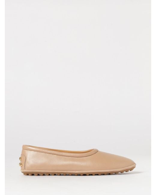 Tod's Natural Leather Ballerinas