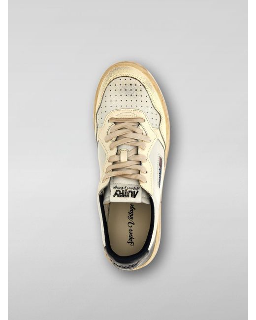 Sneakers Super Vintage in pelle used di Autry in Metallic da Uomo