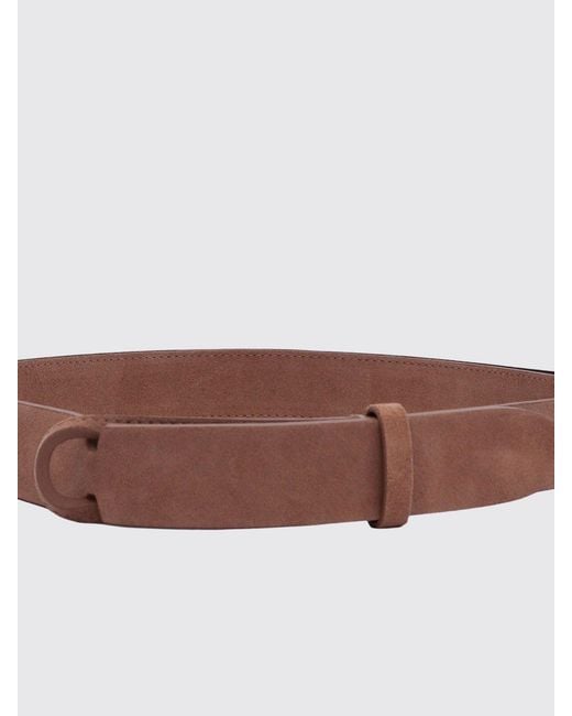 Orciani White Nobuckle Suede Belt for men