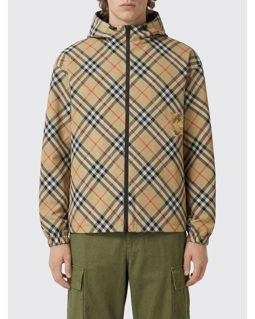 Burberry Multicolor Check Polyester Hooded Jacket for men