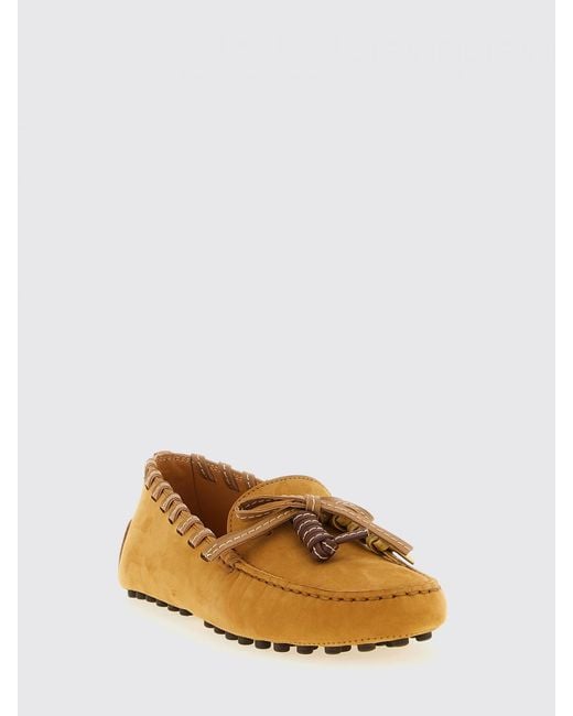 Tod's Natural Suede Loafers With Tassels