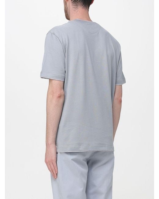 Eleventy Gray Basic Cotton T-Shirt for men