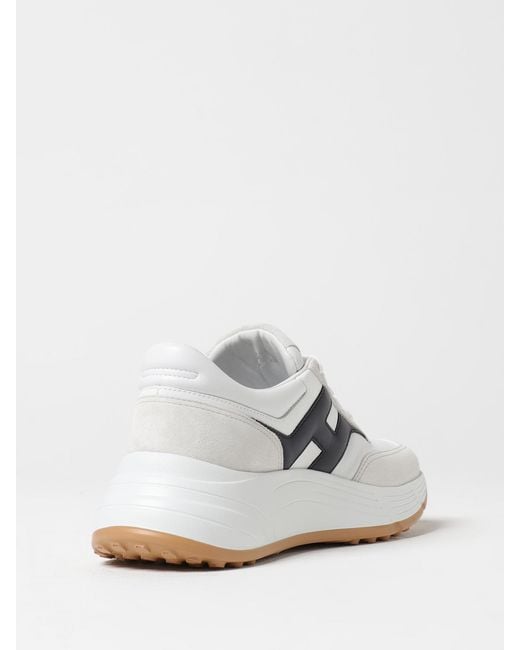 Hogan White Hyperlight Leather Sneakers