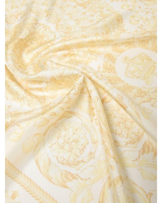 Versace Natural Baroque Print Silk Foulard