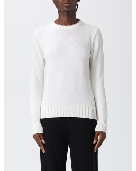 EA7 White Pullover Damen