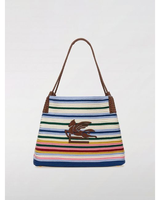 Borsa A Spalla Libra A Righe di Etro in White