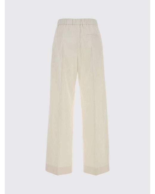 Jil Sander White Cotton Palazzo Trousers