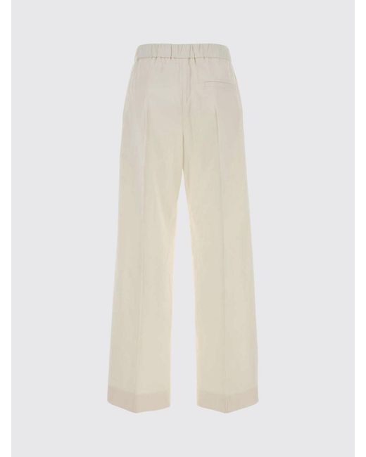 Jil Sander White Cotton Palazzo Trousers