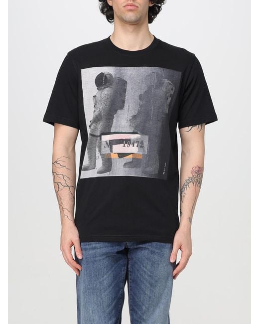 Paul Smith Black Astronaut Graphic Tee for men