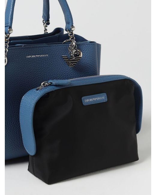 Emporio Armani Bag In Grained Synthetic Leather in Blue Lyst