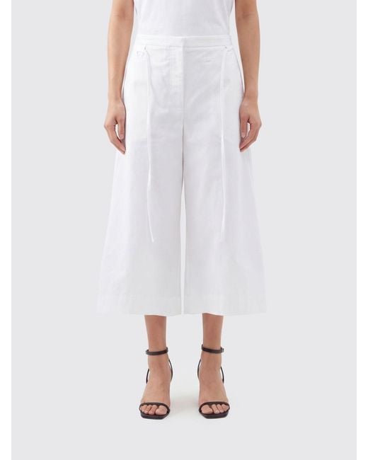 Jacquemus White Cropped Cotton Trousers