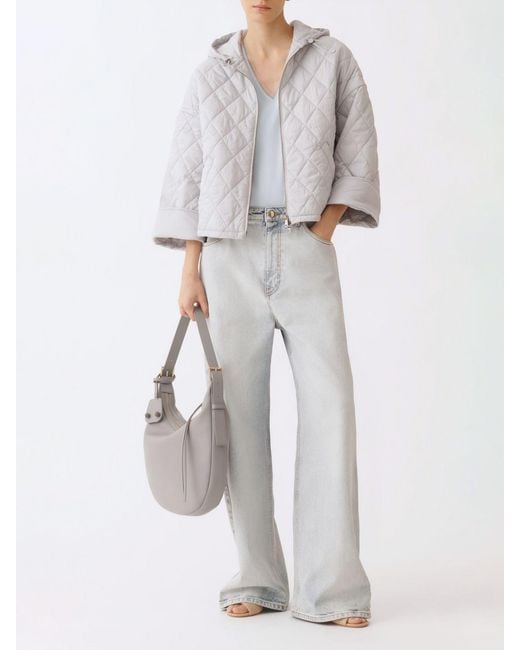 Fabiana Filippi Blue Silk Blend Basic Top