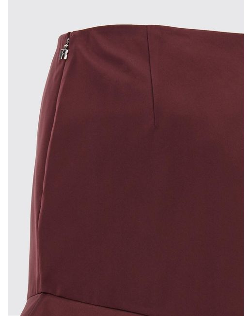 ROTATE BIRGER CHRISTENSEN Red Ruffle Skirt